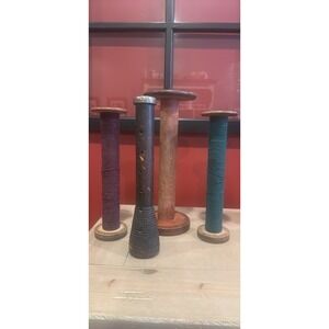 Vintage Country Decor Spools Set of 4